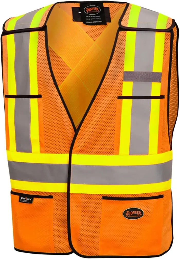 Pioneer Class 2 high-visibility tear-away safety vest